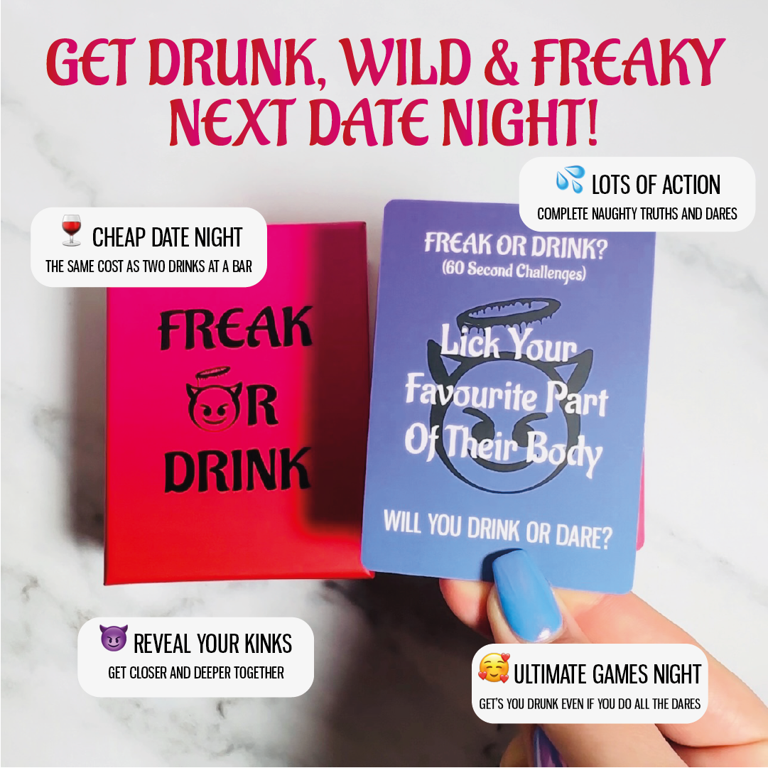 Couple Drinking Card Game- Freak Or Drink The Naughtiest Perfect for  Anniversary